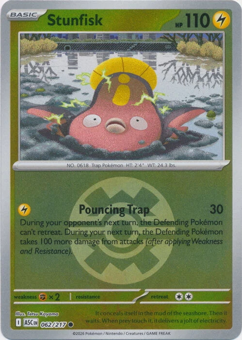 Ascended Heroes Stunfisk #062/217 Pokeball Reverse Holo